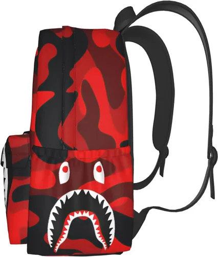 Miniatura 2 de Vkaxopt Mochila con dientes de tiburón, mochilas camuflaje, mochila de viaje para portátil, mochila de gran capacidad, bolsa de libros, moda