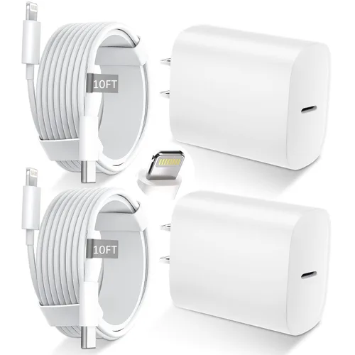 Miniatura 17 de DiHines Cargador rápido para teléfono 14 13 12 11, cable de carga Lightning de 3 pies con bloque de carga USB C de 20 W para teléfono 14/14 Pro