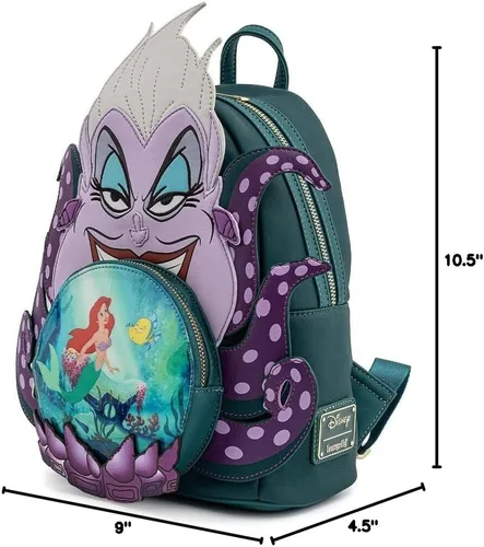 Miniatura 9 de Loungefly Disney Villains Scene Ursula Crystal Ball - Bolsa de hombro para mujer, doble correa, talla única