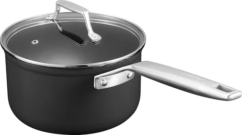MSMK Cacerola antiadherente de 3.5 cuartos de galón con tapa, mango que se mantiene frío, quemado también antiadherente, sin PFOA, no tóxico,