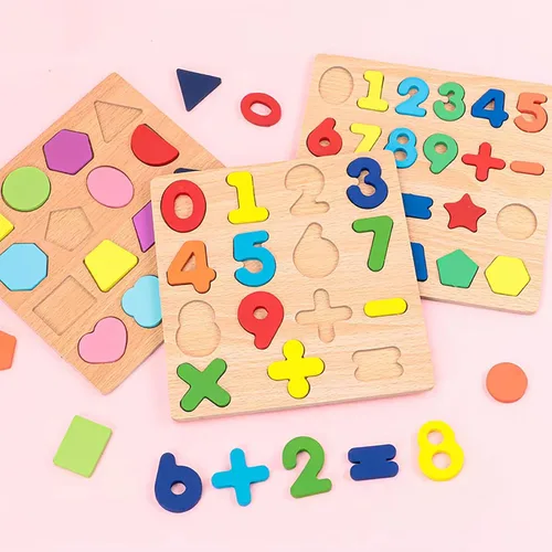 Miniatura 8 de Rompecabezas de madera para niños pequeños, paquete de 3 rompecabezas con forma del alfabeto para niños de 3 años Montessori de madera para niños
