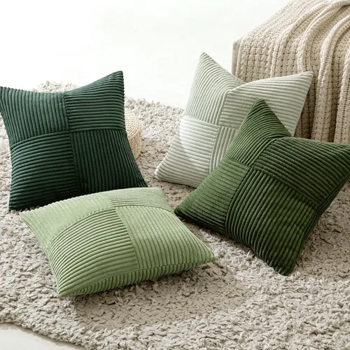 Miniatura 5 de MIULEE Juego de 4 fundas de cojín decorativas estilo bohemio y nórdico, modernas, de pana suave, decoración del hogar para sofá, sala de estar