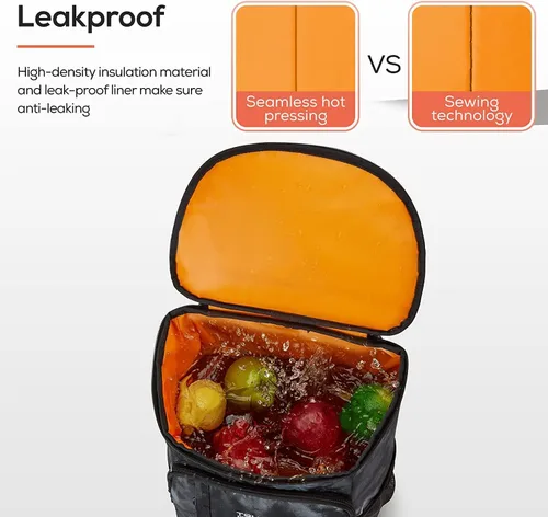 Miniatura 3 de TOURIT - Mochila de hielera térmica ligera a prueba de fugas para 30 latas, para hombres y mujeres 01-teñido negro