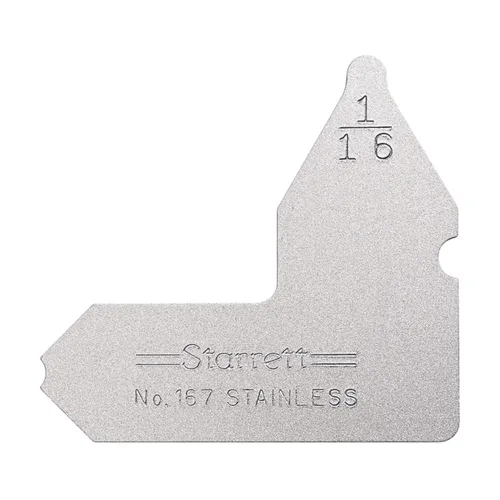 Miniatura 10 de Starrett Medidor de radio individual para radios convexos y cóncavos, ideal para carpinteros y construcciones, acero inoxidable, calibre de radio
