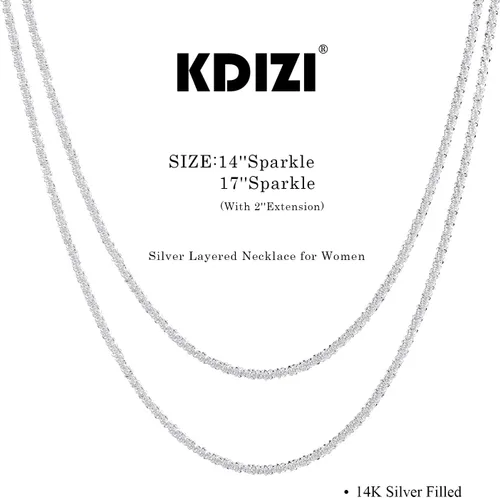 Miniatura 5 de Collar de oro para mujer, delicados collares en capas de 14 quilates, juego de joyería de moda, cadena de espiga dorada gruesa, impermeable