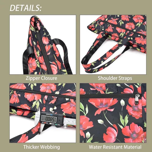Miniatura 51 de CLOUDMUSIC Bolsa de hombro para enfermeras, profesores, trabajo, gimnasio, viajes, playa, mujeres, con gran capacidad, impermeable