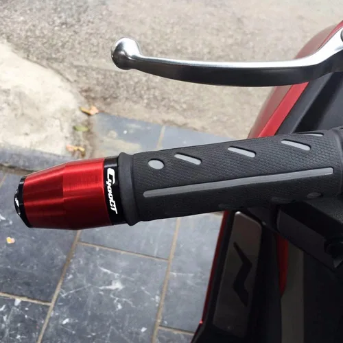 Miniatura 4 de for Kawasaki for VERSYS 300 X 650 2017-2021 Motorcycle Handlebar End Aluminum Handle Bar End Caps Balanced Plug Grips Cap with Logo Handle Bar Black
