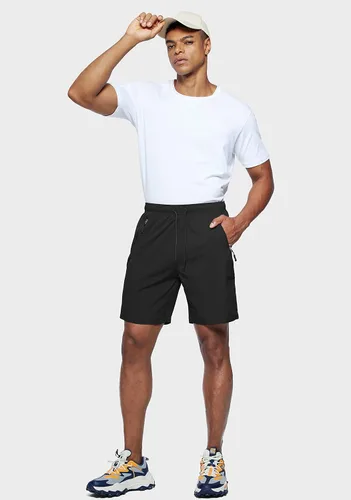 Miniatura 6 de Viodia Pantalones cortos de senderismo para hombre, elásticos, de secado rápido, ligeros, para hombre, pantalones cortos deportivos de pesca