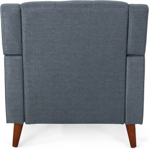 Miniatura 9 de Christopher Knight Home Evelyn Mid Century - Sillón de tela moderna, color gris oscuro, nogal