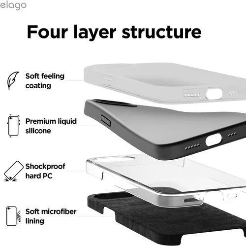 Miniatura 7 de elago Funda de silicona compatible con iPhone 17e y iPhone 16e, funda de silicona líquida de alta calidad, funda protectora de cuerpo completo, a