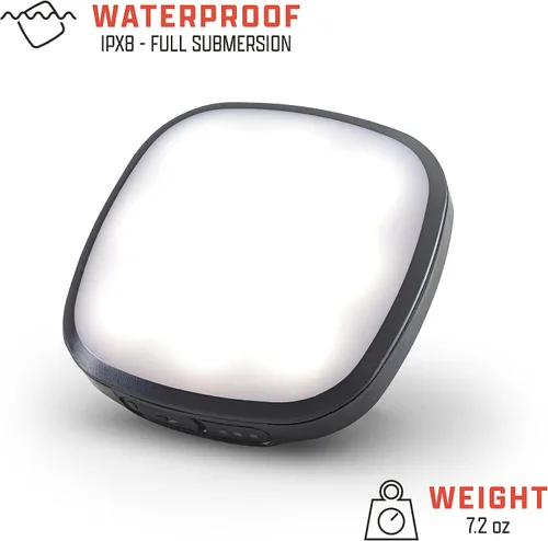 Miniatura 2 de AMPEX Luz de camping recargable de 300 lúmenes luz blanca con modo rojo - Interruptor de bloqueo - 200 horas de tiempo de funcionamiento con carga