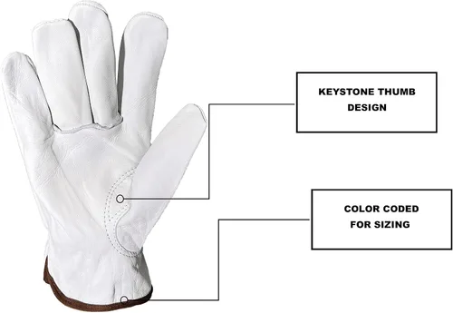 Miniatura 3 de Strongarm - Guantes Premium de Cuero de Piel de Cabra para Soldadura y Trabajo, para Soldadura, Construcción, Industrial, Jardinería, Mechanix