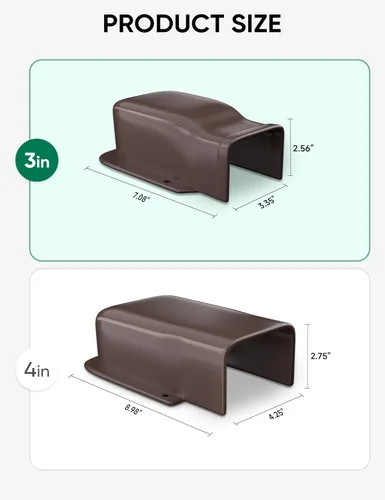 Miniatura 2 de Juego de cubierta de pared de entrada de 3 pulgadas, accesorio de PVC para decoración para mini división sin conductos, CA central y bombas