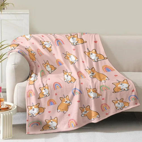 Manta de Corgi regalos para amantes de Corgi, mujeres, madres, niñas, cumpleaños, Navidad, San Valentín, regalos de lindo tema de perro, decoración