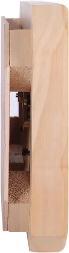 Miniatura 4 de MIFXIN Termómetro de sauna higrotermógrafo de madera para sauna 2 en 1 doble esfera de humedad interior medición de temperatura higrómetro