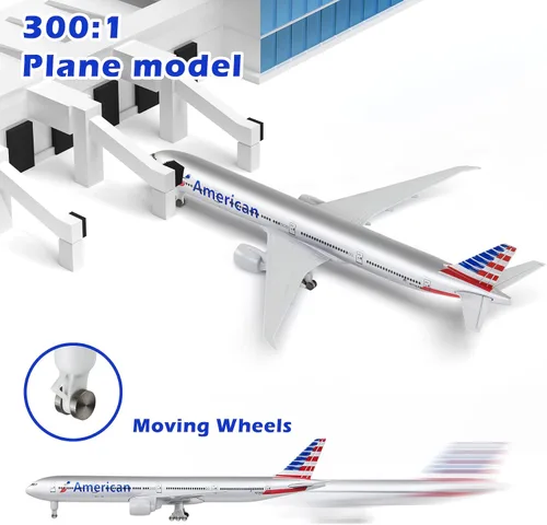 Miniatura 2 de Lose Fun Park Avión fundido a presión - Modelo Boeing 777 para colecciones y regalos