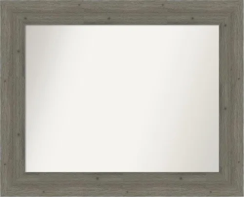 Miniatura 53 de Amanti Art Espejo de baño gris para sobre el fregadero, 27 x 27 pulgadas, espejo de tocador cuadrado gris, marco de madera rústica de campo medio