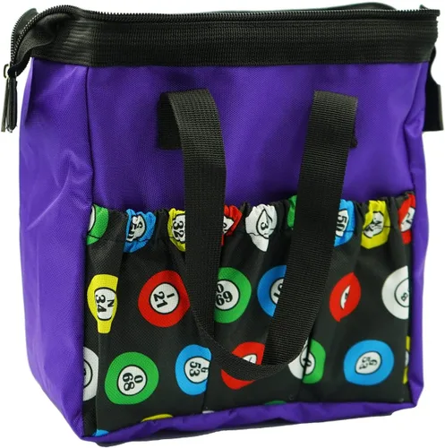 Yuanhe Bolsas Dauber de Bingo con 6 Bolsillos Bolsa de Mano de Bingo Morada.. Púrpura