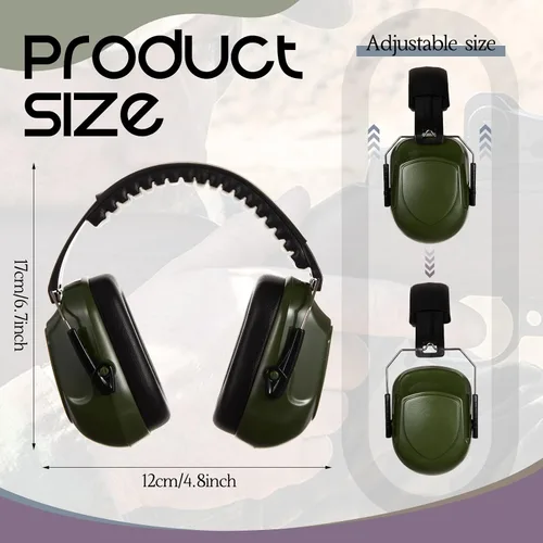Miniatura 2 de Amylove 12 unidades de protección auditiva para adultos y niños, auriculares con cancelación de ruido, orejeras de tiro a granel con reducción