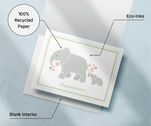 Miniatura 6 de Twigs Papel – Surtido de tarjetas de felicitación para baby shower en blanco con sobres, tarjetas de felicitación para niños y niñas, tarjetas