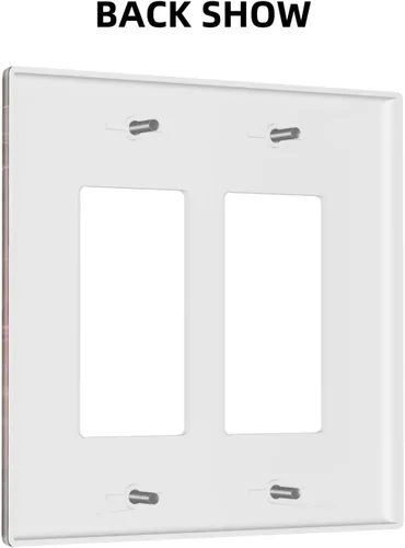 Miniatura 4 de Cubierta decorativa de interruptor de luz basculante doble de béisbol, placa de pared de 2 gang, cubierta de toma de corriente eléctrica, placa