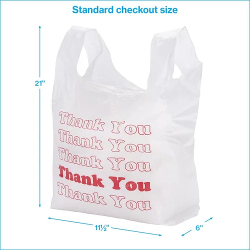 Miniatura 5 de SSWBasics Bolsas de agradecimiento blancas de 1000 – 11 ½ x 6 x 21 pulgadas – Grosor 0.48 mil HDPE – Tamaño estándar de supermercado, perfecto
