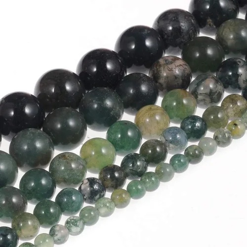 Miniatura 15 de Cuentas de piedra natural de 0.079 pulgadas (0.079 in), piedras preciosas de cuarzo ahumado, cuentas sueltas y redondas de cristal energético