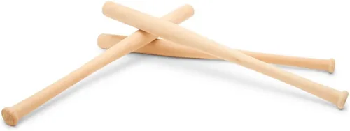 Miniatura 10 de Bate de béisbol de madera 12 Pulgadas Paquete de 2 Bate de madera de béisbol mini sin terminar, bate pequeño, decoración para fiestas, dormitorio