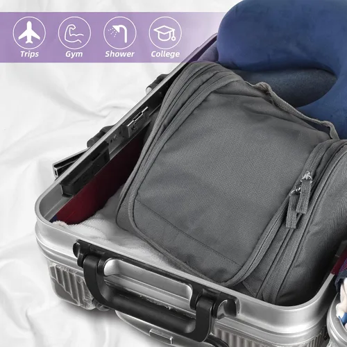 Miniatura 3 de JOMOLA Neceser colgante para hombres y mujeres, bolsa de maquillaje de viaje resistente al agua, bolsa organizadora de artículos de tocador de viaje