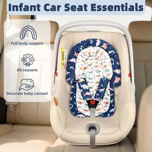 Miniatura 3 de Soporte para la cabeza del asiento de automóvil para bebé, cojín mejorado 2 en 1 para asiento de automóvil infantil y fundas de correa para niños