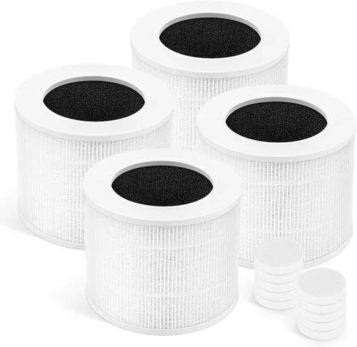 Miniatura 9 de Filtro de repuesto HE401 para purificador de aire Shark 4 compatible con purificador de aire con ventilador Shark 4 HE400, HE401C, HE401NP, HE402
