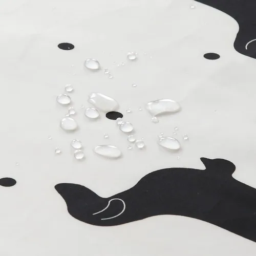 Miniatura 2 de Hannah Lindo perro salchicha impreso beige tela de poliéster impermeable animal negro encantador cortina de ducha para niños, 72 pulgadas de ancho x