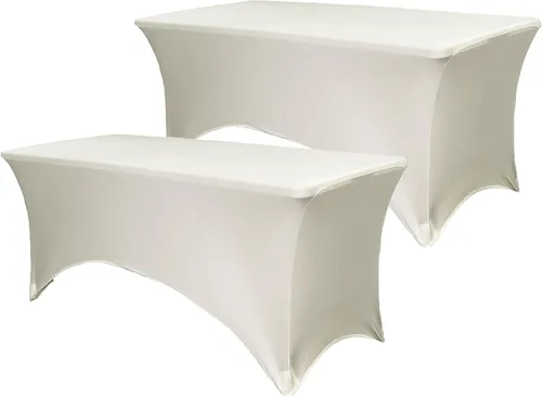 Miniatura 41 de YOUR CHAIR COVERS - Paquete de 2 manteles de mesa elásticos de elastano para mesas rectangulares de 6 pies, 72 pulgadas de largo x 30 pulgadas