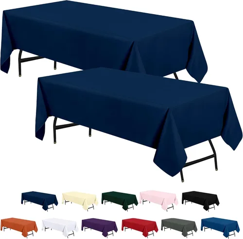 Miniatura 33 de Utopia Kitchen Mantel rectangular, 1 paquete, mantel lavable a máquina, mantel de poliéster para comedor, fiestas de bufé, pícnics, eventos, bodas