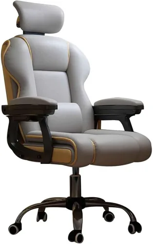 Miniatura 8 de Silla ergonómica de oficina, cómoda silla reclinable con respaldo alto para computadora con reposacabezas y almohada lumbar de 102 a 43.3 in, Blanco