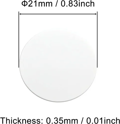 Miniatura 2 de Pegatinas autoadhesivas para agujeros de tornillo, tapas de cubierta de PVC, a prueba de polvo, para muebles de madera, 0.827 in, 2 hojas/108 Blanco