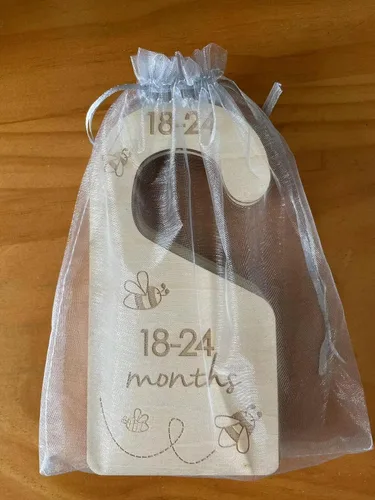 Miniatura 3 de Divisores de tamaño de armario de bebé, organizador de armario de madera de doble cara, divisores de ropa de bebé, organizador de armario