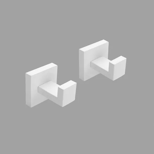 Miniatura 12 de GERZWY Gancho para ropa de baño, color negro mate, SUS 304, de acero inoxidable, para toalla/bata, para baño, estilo moderno, montado en la pared