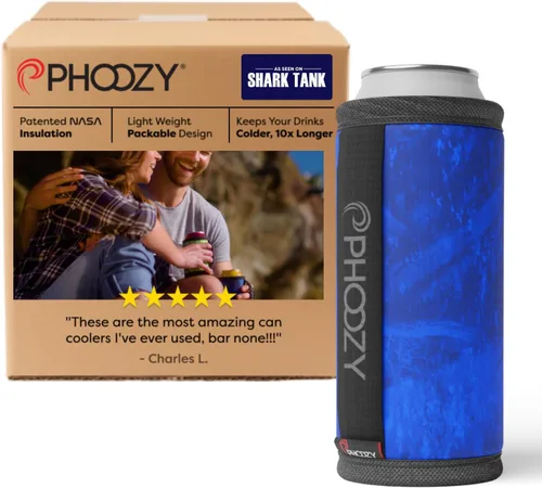 Miniatura 20 de PHOOZY Enfriador de latas aislado para latas delgadas de 12 oz - El aislamiento patentado de la NASA mantiene las bebidas frías 10 veces más tiempo