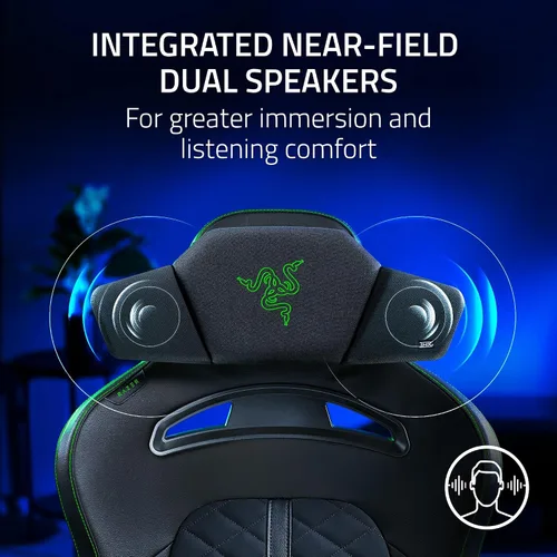 Miniatura 2 de Razer Clio - Cojín de cabeza de altavoz inalámbrico: THX habilitado para audio espacial - Altavoces dobles integrados de campo cercano - Múltiples