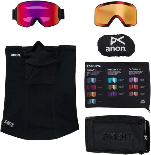 Miniatura 2 de Anon Gafas M4 Low Bridge Fit (cilíndricas) + lente adicional + máscara facial MFI