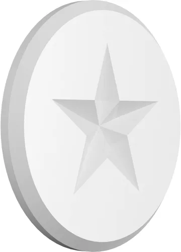Miniatura 17 de Ekena Millwork ROSP040X040X075GRY07 - Roseta estándar de estrella Grayson con borde biselado, 4 pulgadas de ancho x 4 pulgadas de alto x 3/4