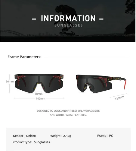 Miniatura 5 de Gafas de sol de ciclismo UV400 al aire libre para hombres, mujeres, adultos, jóvenes, niños y niñas, béisbol y softbol