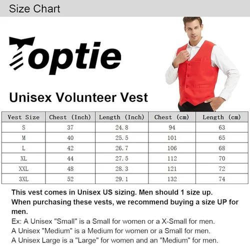 Miniatura 8 de TOPTIE Chaleco unisex con botones para uniforme de trabajo