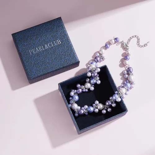 Miniatura 7 de Collar de perlas con cuentas, elegante gargantilla de perlas para mujer, joyería de moda, regalo de cumpleaños para mamá