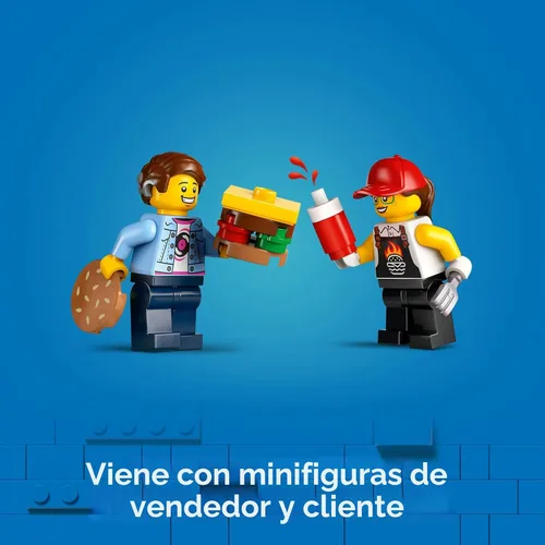 Miniatura 5 de LEGO City Camión de Hamburguesas - Juego de Construcción de Juguetes, Regalo Divertido para Niños de 5 años en Adelante, Camioneta de Hamburguesas