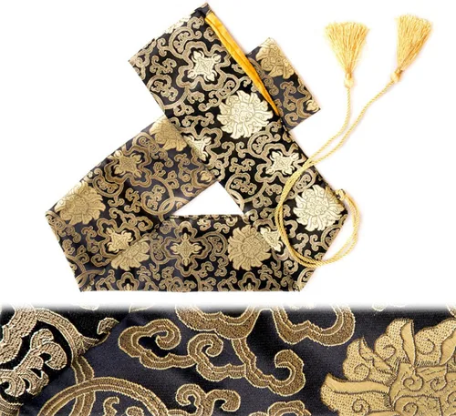 Miniatura 4 de 2 unids bolsa de espada 51 pulgadas seda sintética Katana bolsa espada cubierta de transporte para espadas samurai Flor de la suerte y nube