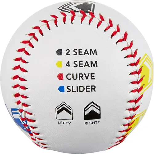 Miniatura 2 de SKLZ Béisbol de entrenamiento de lanzamiento con marcadores de colocación de dedos, Blanco, 1