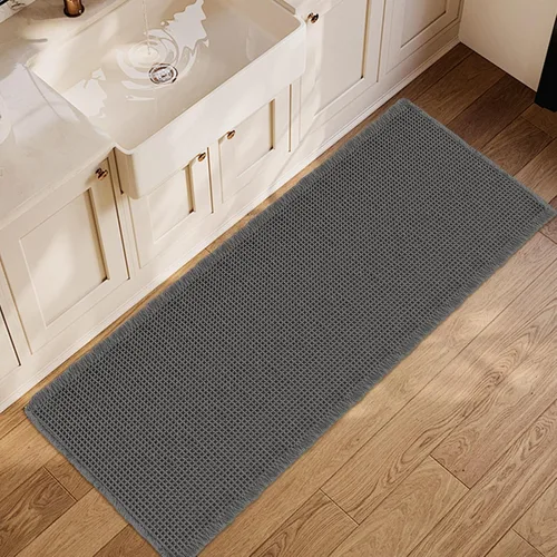 Miniatura 22 de ZALL - Tapete de baño de punto gofre beige, súper absorbente, antideslizante, color crema, 18 x 30 pulgadas, lavable a máquina, ultra suave