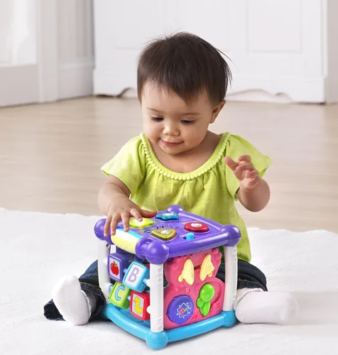 Miniatura 3 de Cubo de actividades VTech Busy Learners, morado, exclusivo en línea